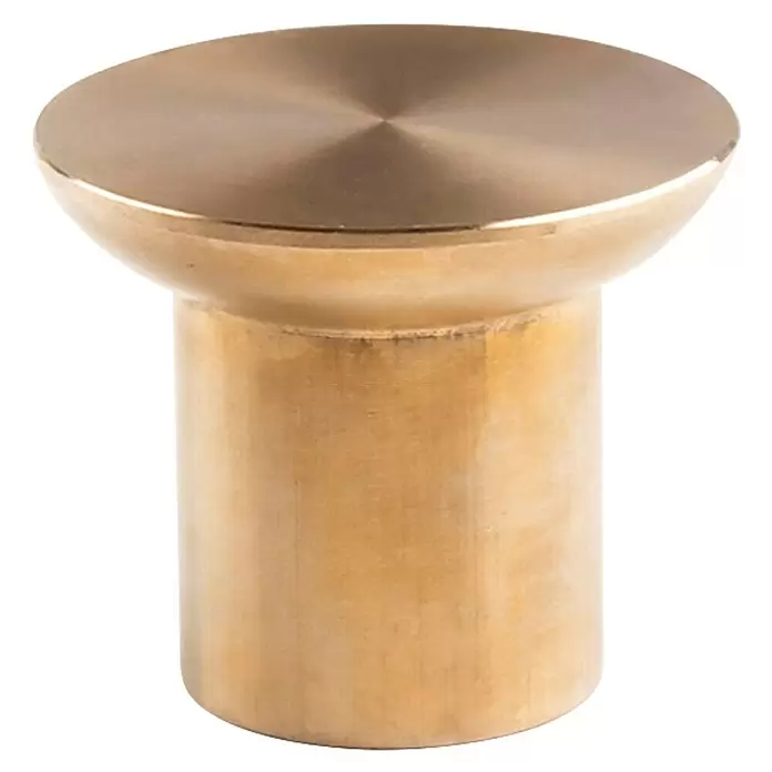 Rei Garderobenhaken C8719 - L x B x H: 25 x 30 x 30 mm, Edelstahl, Bronze - Goldfarbener zylindrischer Messingknauf mit flacher, leicht konischer Oberseite.