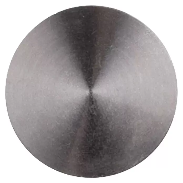 Rei Garderobenhaken C8719 - L x B x H: 25 x 30 x 30 mm, Edelstahl, Silber - Eine runde, gebürstete Metallscheibe mit radialem Finish.