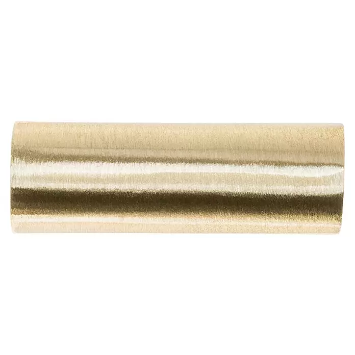 Rei Tirador para muebles - L x Al: 33 x 31 mm, Latón vintage - Rodillo texturizado con franjas horizontales en beige y marrón oscuro.