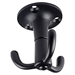 Rei Garderobenhaken C8724 (L x B x H: 54 x 46 x 46 mm, Aluminium, Schwarz)