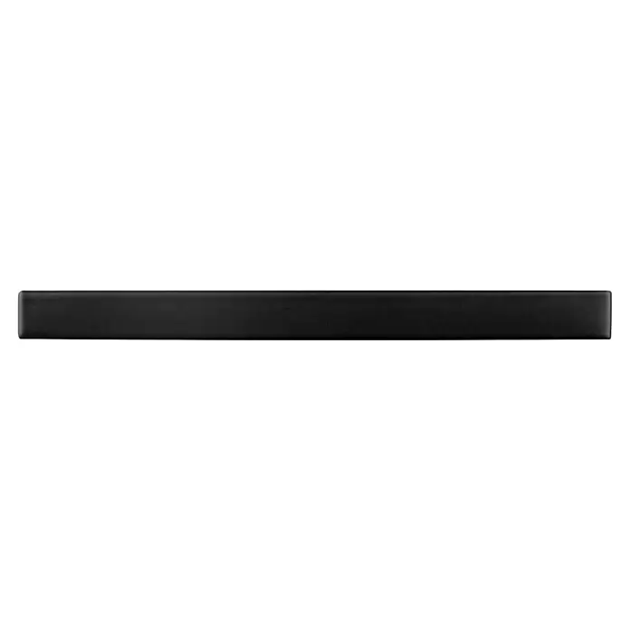Rei Tirador para muebles - L x An x Al: 140 x 12 x 35 mm, Distancia entre orificios: 128 mm, Acero, Negro, 2 ud. - Panel rectangular negro con bordes redondeados y textura mate.
