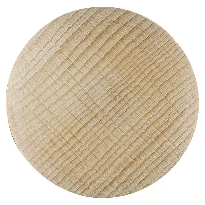 Rei Garderobenhaken 268 - L x B x H: 36 x 60 x 60 mm, Holz, Beige - Runde Holzscheibe aus hellem Holz mit sichtbarer Maserung.