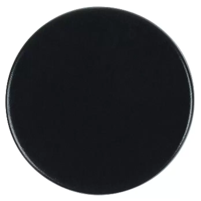 Rei Garderobenhaken C700 - L x B x H: 40 x 24 x 24 mm, Zinkdruckguss, Schwarz - Schwarze, glatte, runde Scheibe oder Komponente.