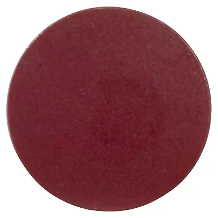 Rei Garderobenhaken C8719 - L x B x H: 25 x 30 x 30 mm, Edelstahl, Bordeaux - Rund, dunkelrote Scheibe mit texturierter Oberfläche.