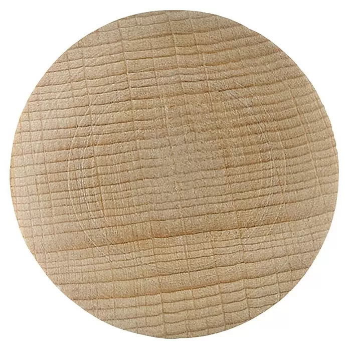 Rei Garderobenhaken 268 - L x B x H: 40 x 45 x 45 mm, Holz, Beige - Runder heller Holzstopfen mit sichtbarer Querholzmaserung.