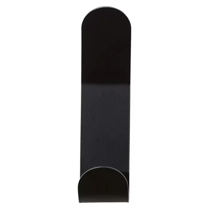 Rei Garderobenleiste C8709 - L x B x H: 35 x 35 x 137 mm, Stahl, Schwarz - Schwarzer U-förmiger Haken mit abgerundeten Kanten.
