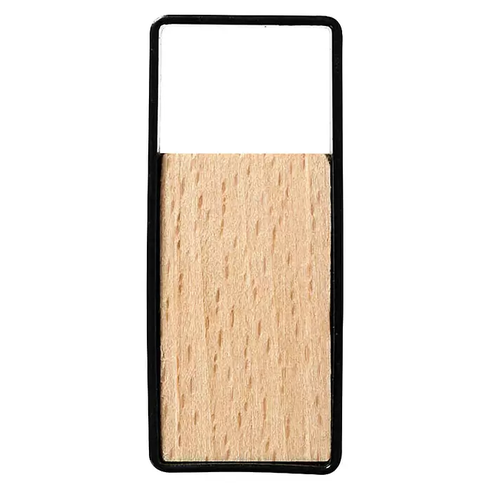 Rei Garderobenhaken C8705 - L x B x H: 50 x 30 x 60 mm, Holz, Schwarz - Schwarz gerahmtes Ausstellungsstück mit hellem Naturholzsockel.