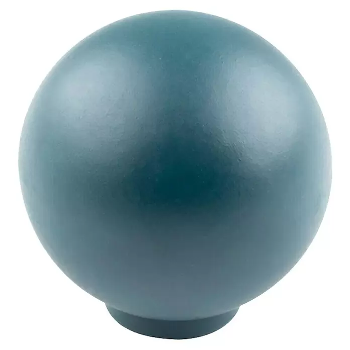 Rei Pomo para muebles 308 - Diámetro: 28 mm, Plástico, Azul - Pomo esférico azul pizarra mate con una base pequeña.