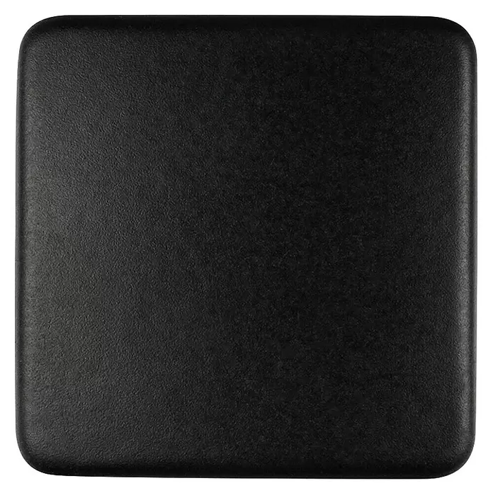 Rei Möbelknopf - Durchmesser: 37 mm, Sonstige, Schwarz - Mattschwarzes quadratisches Panel mit abgerundeten Ecken und einer fein strukturierten Oberfläche.