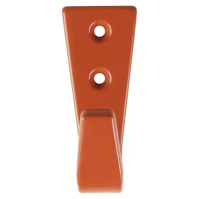 Rei Garderobenhaken C6803 - L x B x H: 38 x 28 x 70 mm, Aluminium, Orange - Rostbrauner Wandhaken mit zwei vorgebohrten Befestigungslöchern.