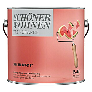SCHÖNER WOHNEN-Farbe Wandfarbe Trendfarbe Jubiläumsedition (Summer, Matt, 2,5 l, Konservierungsmittelfrei)