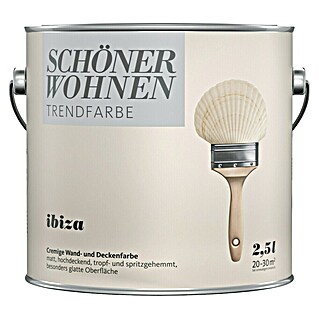 SCHÖNER WOHNEN-Farbe Wandfarbe Trendfarbe Jubiläumsedition (Ibiza, Matt, 2,5 l, Konservierungsmittelfrei)