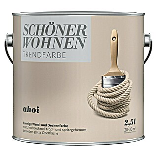 SCHÖNER WOHNEN-Farbe Wandfarbe Trendfarbe Jubiläumsedition (Ahoi, Matt, 2,5 l, Konservierungsmittelfrei)