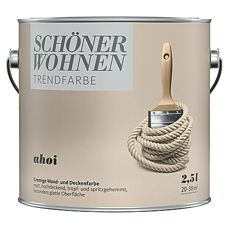 SCHÖNER WOHNEN-Farbe Wandfarbe Trendfarbe Jubiläumsedition (Ahoi, Matt, 2,5 l, Konservierungsmittelfrei)