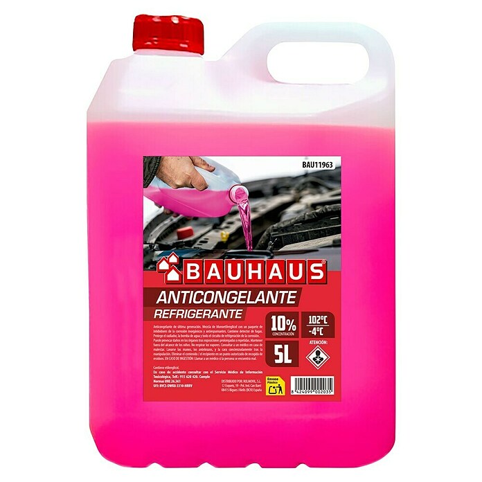 BAUHAUS Concentrado anticongelante para motores 10% (5 l, Rosa) | BAUHAUS