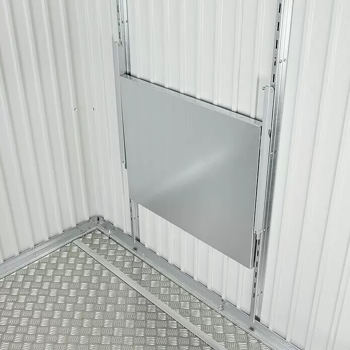 Biohort Klapptisch - Passend für: Biohort Gerätehäuser, Biohort Geräteschrank, 0,58 x 0,69 m - Rechte Seitenansicht
