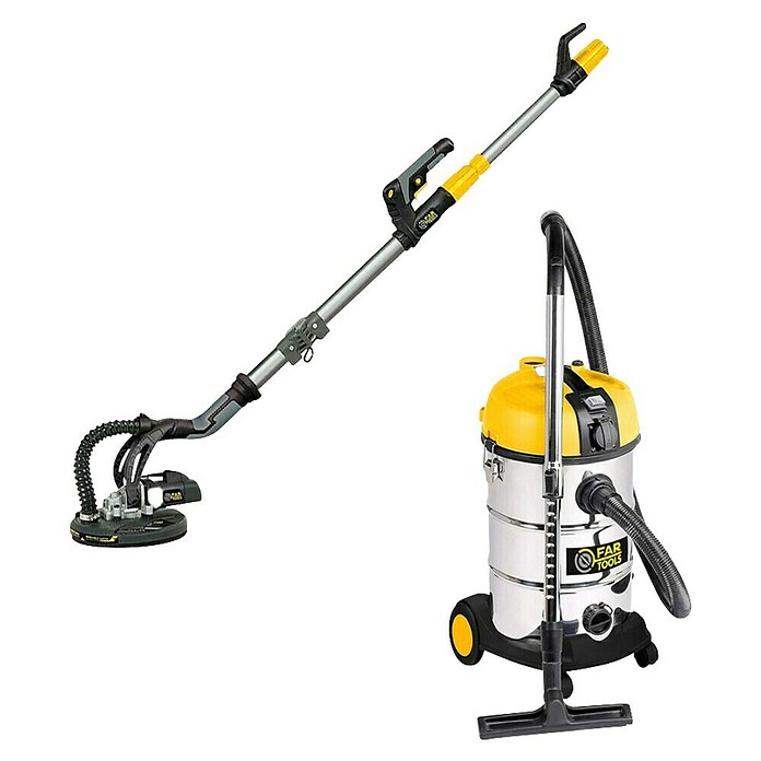 Fartools Aspirador en seco y húmedo NETUP30PB + lijadora de paredes DWS710E (2 pzs.) | BAUHAUS