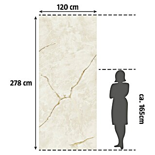 Corso Italia Feinsteinzeugfliese Onyx (120 x 278 cm, Gold, Glänzend)