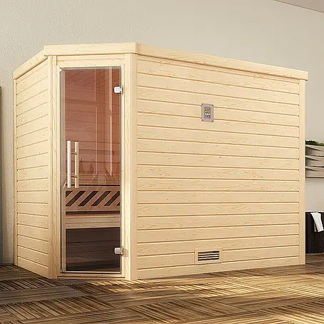 Weka  Massivholzsauna TURKU Eck 7,5 kW OS GT Gr.3