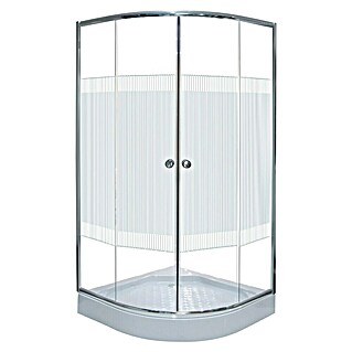 Sanotechnik Polkrožna tuš kabina Florida (Do x Š x V: 80 x 80 x 185 cm, Kromirano)
