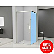 Camargue Mampara de ducha esquinera Aqua angular 1 lado (100 x 195 cm, Cromo, Espesor de vidrio: 6 mm) | BAUHAUS