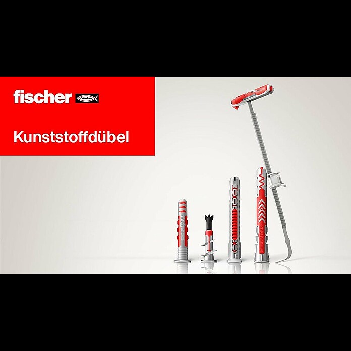 Fischer Duotec Dübel 12mm - Für Gipskarton & Massive Wände, 2 Stück