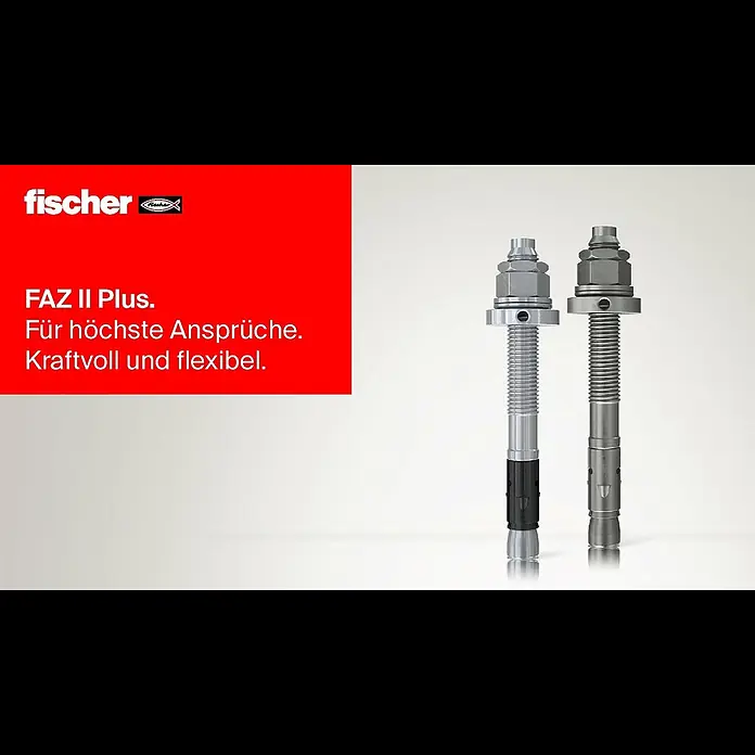 Fischer Schwerlastdübel FAZ II PLUS 10/10 - M10 x 53 mm, Nutzlänge: 10 mm standard, Galvanisch verzinkt, 50 Stk. - Bolzenanker FAZ II Plus: Fr hchste Ansprche. Kraftvoll und flexibel.