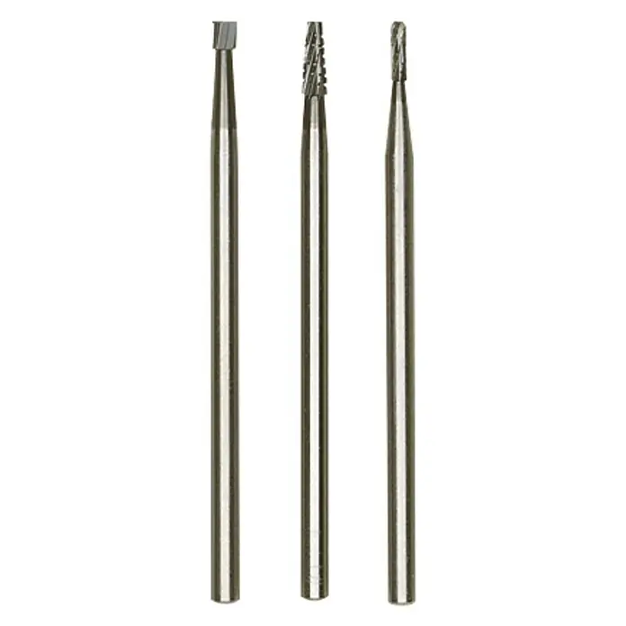 Proxxon Hartmetall-Fräser No 28752 - Feinkorn-Hartmetall, 3 Stk., 3 -tlg. - Drei Fräser mit unterschiedlichen Fräsköpfen für präzise Arbeiten, ideal für Modellbau und Feinmechanik.
