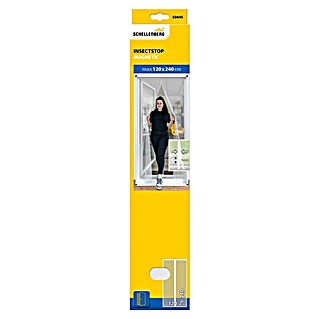 Schellenberg Insect Stop Mosquitera Magnetic con listel (An x Al: 120 x 240 cm, Fijación magnética, Antracita, Color bastidor: Blanco)