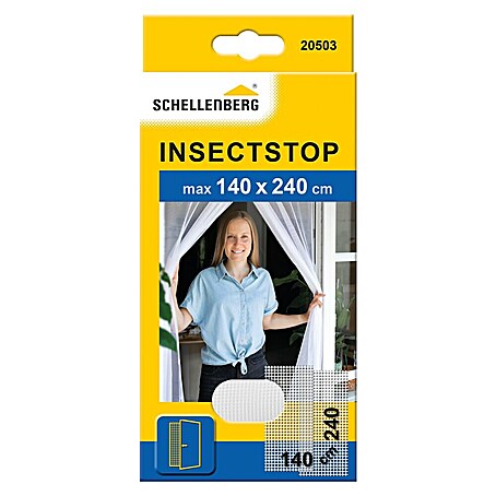 Schellenberg Insect Stop Insektenschutzgitter (B x H: 140 x 240 cm, Kleben, Weiß)