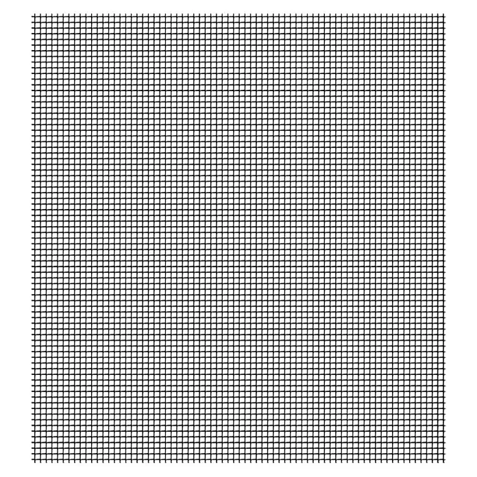 Schellenberg Insect Stop Mosquitera para ventana Maxi - An x Al: 130 x 300 cm, Inserción, Color bastidor: Antracita - Primer plano de un intrincado patrón cuadrado con pequeñas formas blancas repetidas sobre un fondo negro contrastante.