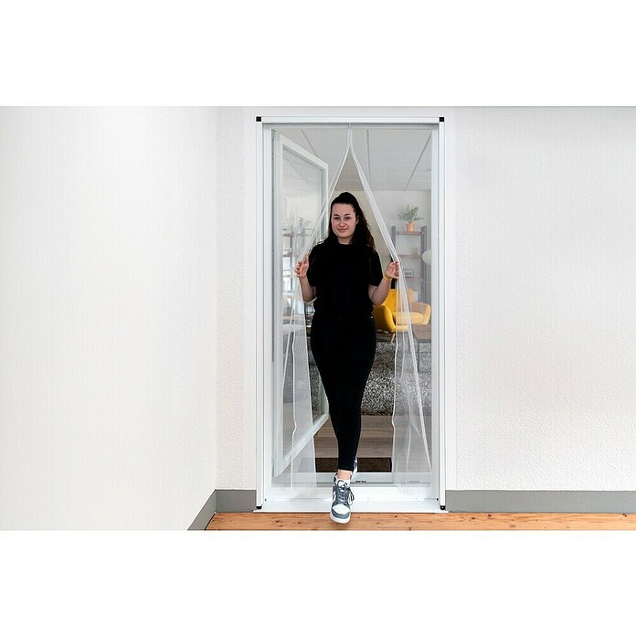 Schellenberg Insect Stop Insektenschutzgitter (B x H: 90 x 210 cm, Magnetisch anheften, Weiß) | BAUHAUS