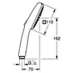 Grohe Vitalio Comfort Handbrause 110 (Anzahl Funktionen: 2 Stk., Schwarz) | BAUHAUS