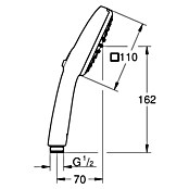 Grohe Vitalio Comfort Handbrause 110 (Anzahl Funktionen: 2 Stk., Durchmesser: 11 cm, Schwarz) | BAUHAUS