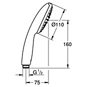 Grohe Vitalio Start Ročna prha 110  (Srebrna) | 3728 - Handbrausen Kopfbrausen Marke | DAFD - Brausen und Zubehör Marke | DAF - Armaturen Brausen | DA - Badausstattung/Bäderwelt | D - Sanitär | BAUHAUS