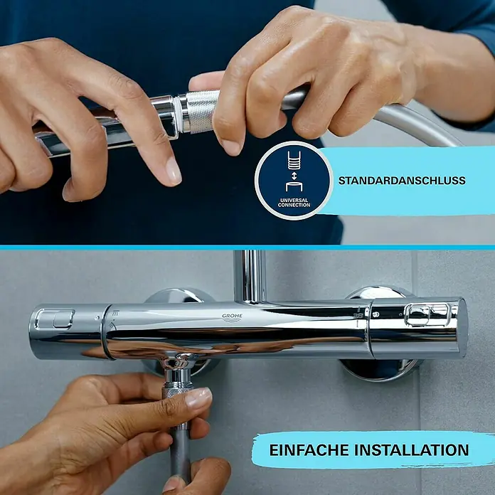 Grohe Vitalio Start Handbrause 110 - Chrom - Die Grohe Duscharmatur mit Standardanschluss und einfacher Installation für ein müheloses Duscherlebnis.