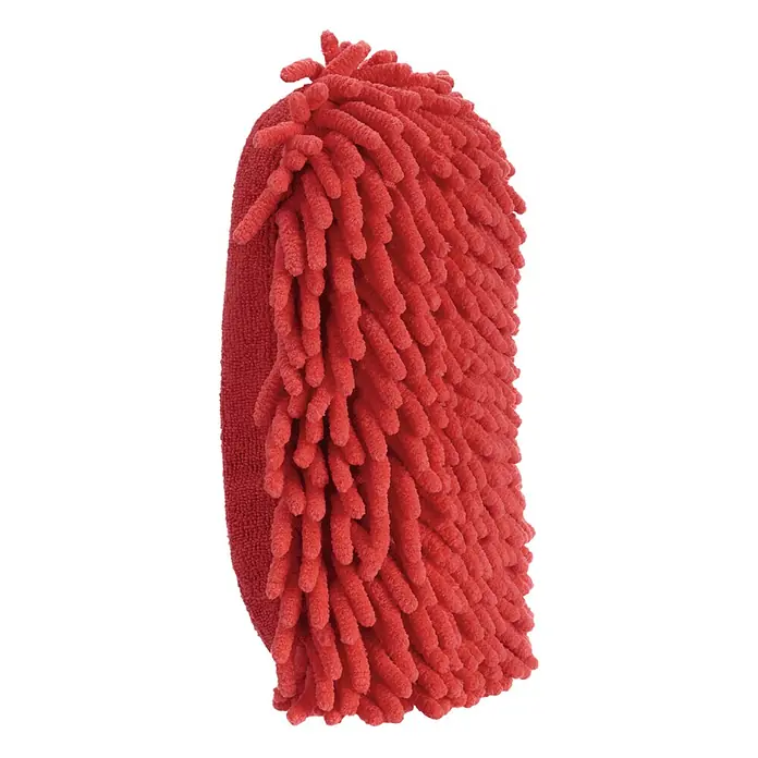 Sonax Autoschwamm Microfaser Schwamm - L x B x H: 28 x 14,2 x 8,2 cm - Roter Chenille-Mikrofaser-Waschhandschuh zum Reinigen von Autos oder anderen Oberflächen. Effektive Schmutzentfernung dank weicher Chenille-Noppen.