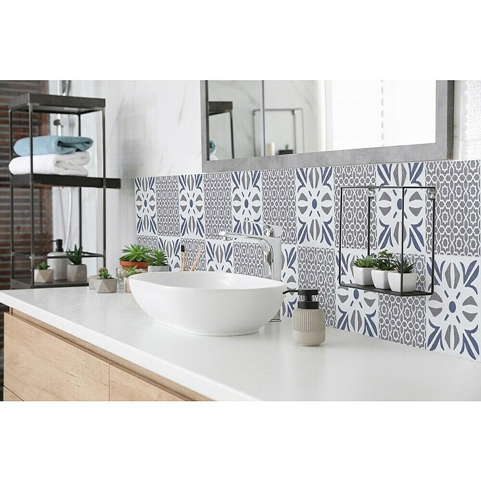 D-c-fix Fliesensticker Wall Tiles Lina (6 Stk., 15 x 15 cm, Grau) | BAUHAUS