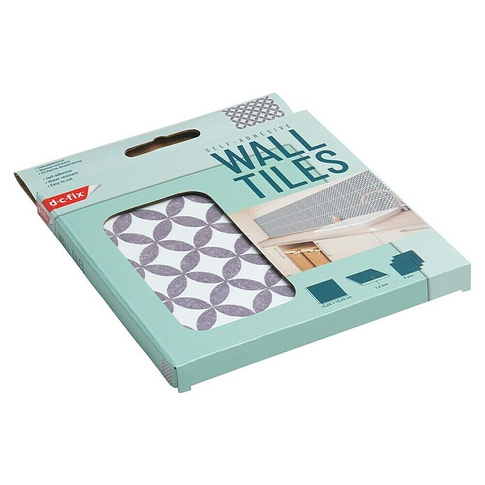 D-c-fix Fliesensticker Wall Tiles Amira (6 Stk., 15 x 15 cm, Grau) | BAUHAUS