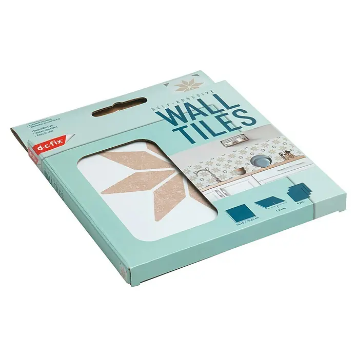 D-c-fix Fliesensticker Wall Tiles Alia - 6 Stk., 15 x 15 cm, Olive - Eine Packung selbstklebender Wandfliesen von d-c-fix, ideal zur einfachen und wasserfesten Wandgestaltung mit dekorativem Muster.