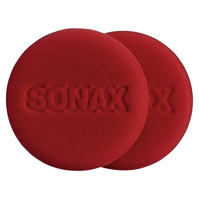 Sonax Autoschwamm Applikator soft - Geeignet für: Wachse, Rot - Zwei rote SONAX Polierschwämme für die professionelle Fahrzeugaufbereitung und Lackpflege. Optimale Ergebnisse bei der Anwendung.
