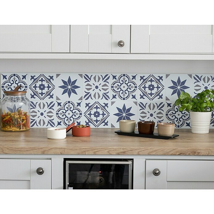D-c-fix Fliesensticker Wall Tiles Nadia (6 Stk., 15 x 15 cm, Blau) | BAUHAUS