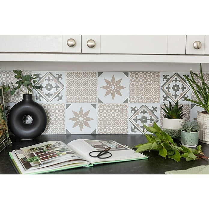 D-c-fix Fliesensticker Wall Tiles Alia (6 Stk., 15 x 15 cm, Olive) | BAUHAUS