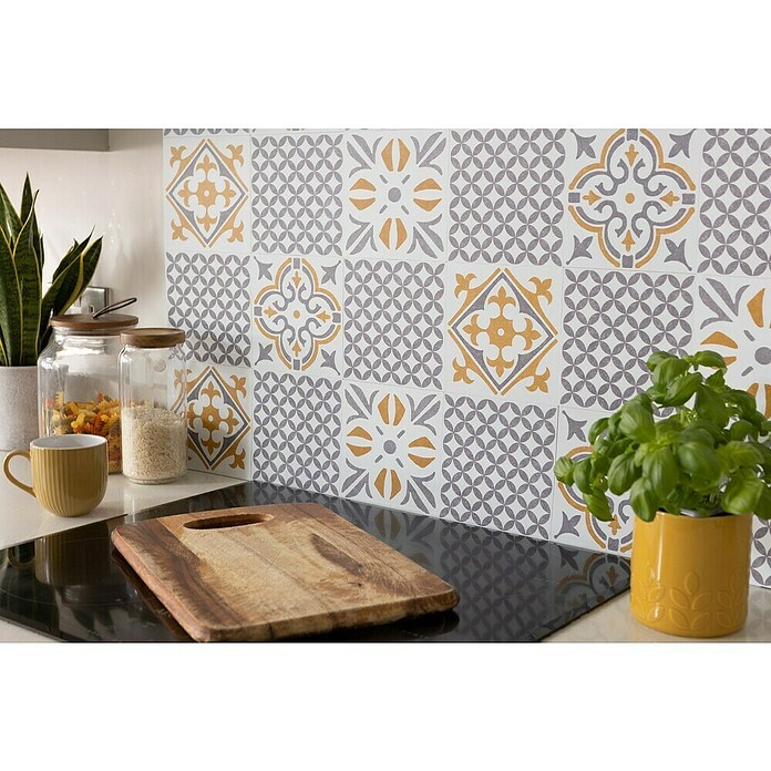 D-c-fix Fliesensticker Wall Tiles Amira (6 Stk., 15 x 15 cm, Grau) | BAUHAUS