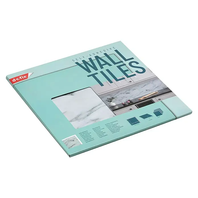 D-c-fix Fliesensticker Wall Tiles - 6 Stk., 30,5 x 30,5 cm, Premium Marble - Eine Packung selbstklebende Wandfliesen von d-c-fix mit Marmor-Optik, ideal für die einfache Renovierung von Küche und Bad.