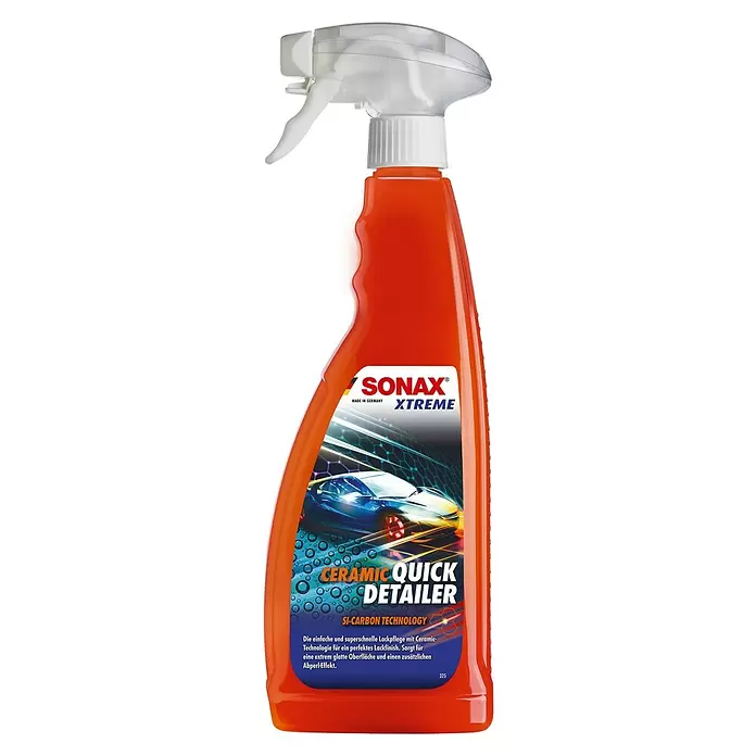Sonax Politur Xtreme Ceramic Quickdetailer - 750 ml - Orangefarbene Sprühflasche Sonax XTREME Ceramic Quick Detailer mit weißem Sprühkopf.