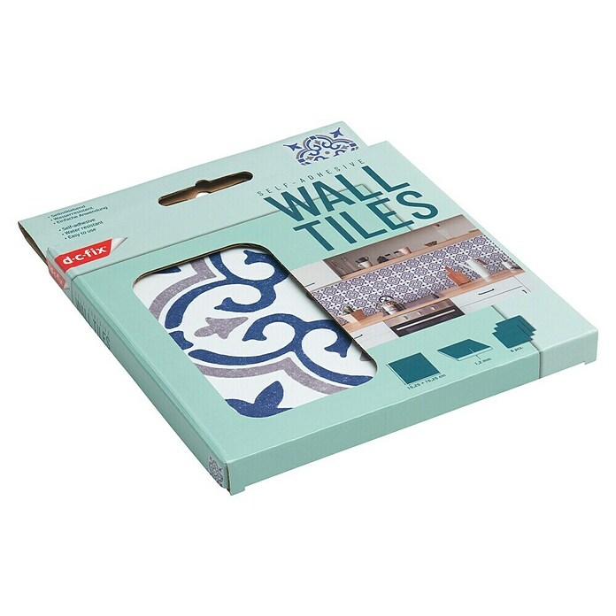 D-c-fix Fliesensticker Wall Tiles Jamila (6 Stk., 15 x 15 cm, Blau) | BAUHAUS