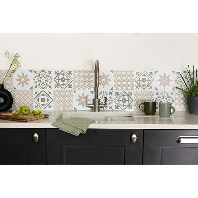 D-c-fix Fliesensticker Wall Tiles Lina (6 Stk., 15 x 15 cm, Beige) | BAUHAUS