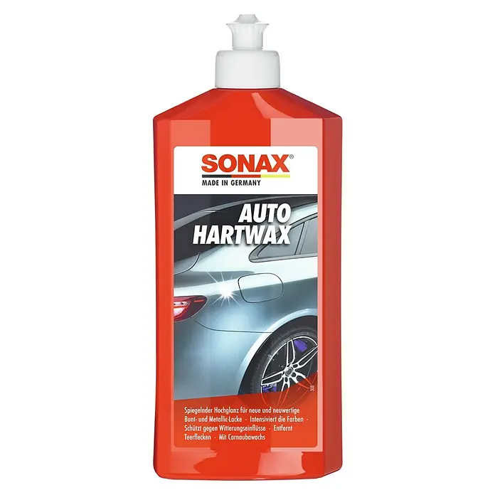 Sonax Hartwachs-Politur - 500 ml - Eine Flasche Sonax Auto Hartwachs für Hochglanz und Schutz von neuen Lacken.