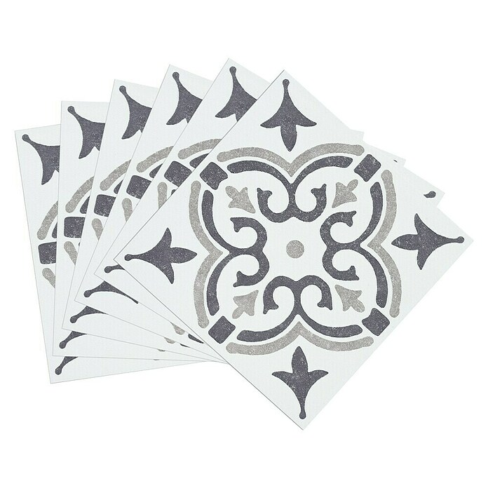 D-c-fix Fliesensticker Wall Tiles Jamila (6 Stk., 15 x 15 cm, Grau) | BAUHAUS